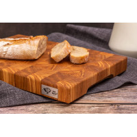 Торцевая разделочная доска из дуба+ясеня PAV-Wood 25х35х3.5 см